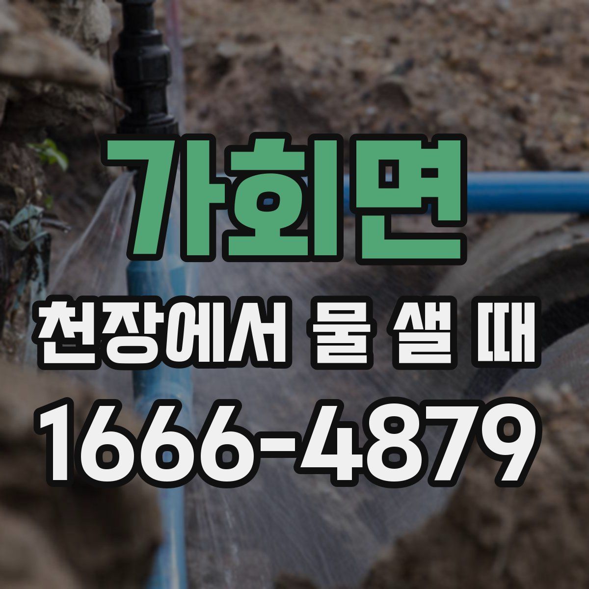 가회면 천장에서 물 샐 때