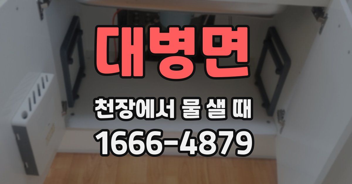 대병면 천장에서 물 샐 때
