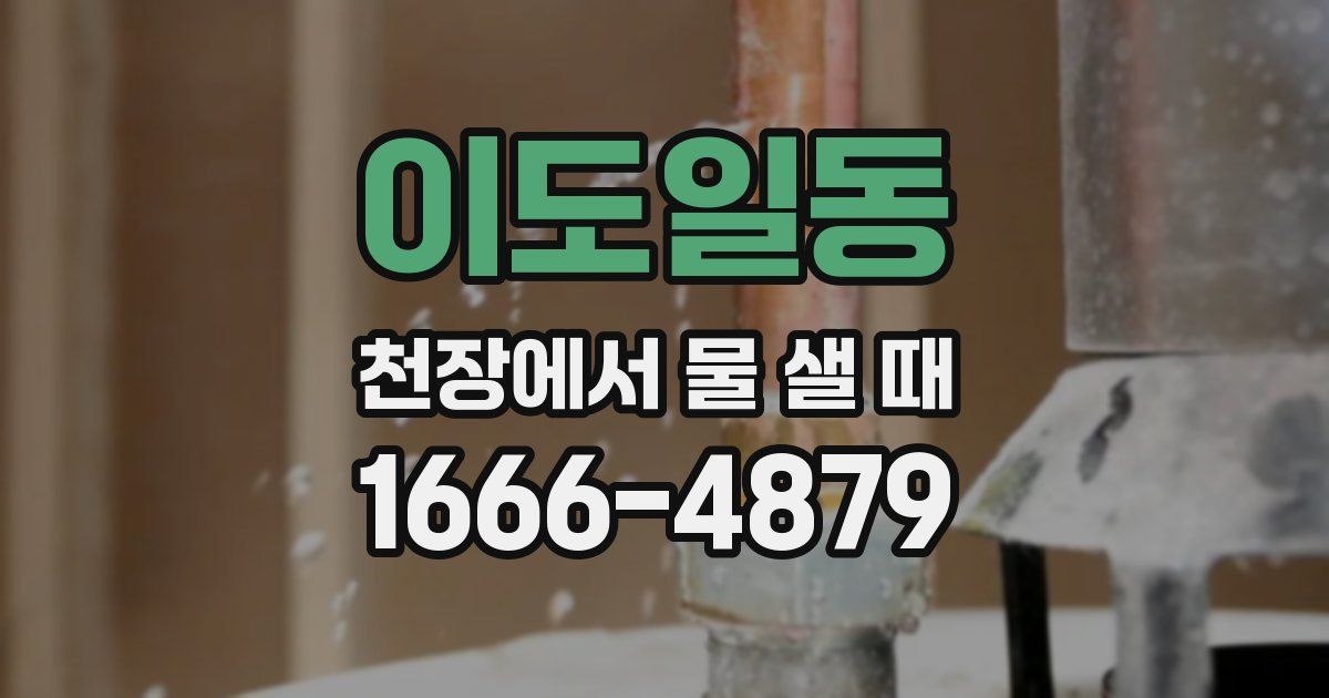 이도일동 천장에서 물 샐 때