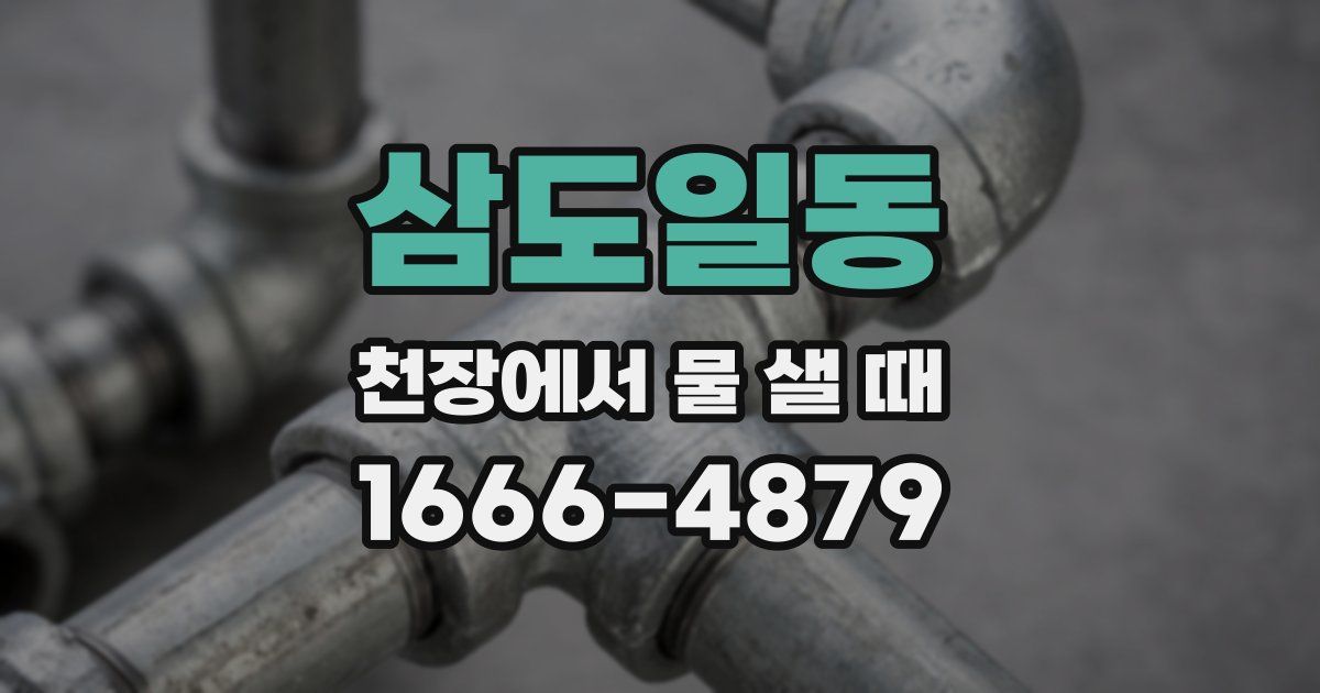 삼도일동 천장에서 물 샐 때