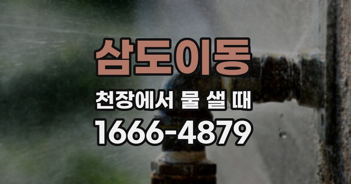 삼도이동 천장에서 물 샐 때