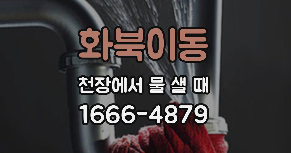 화북이동 천장에서 물 샐 때