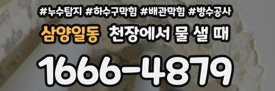 삼양일동 천장에서 물 샐 때