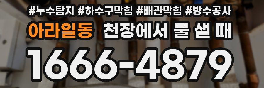 아라일동 천장에서 물 샐 때