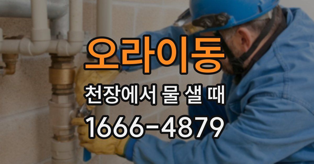오라이동 천장에서 물 샐 때