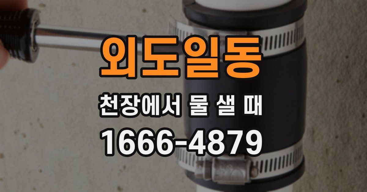외도일동 천장에서 물 샐 때