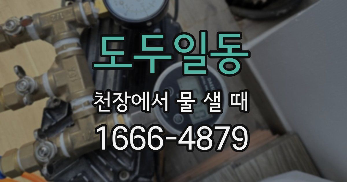 도두일동 천장에서 물 샐 때