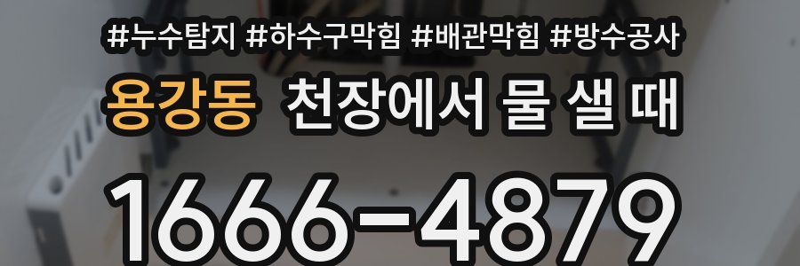 용강동 천장에서 물 샐 때