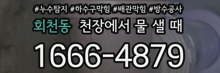 회천동 천장에서 물 샐 때