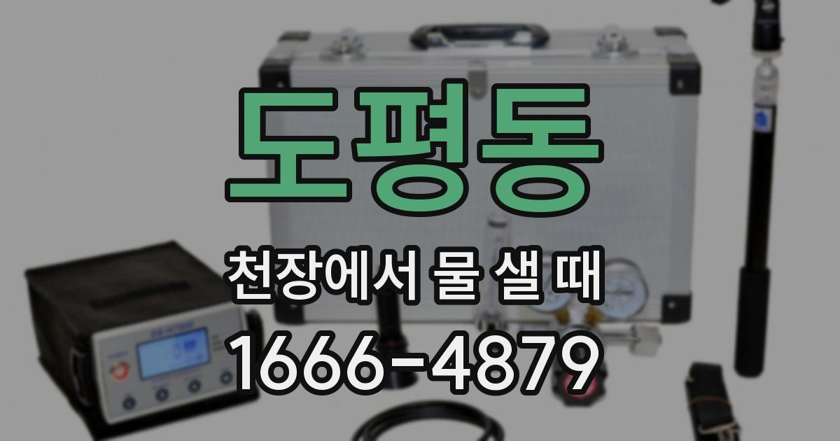 도평동 천장에서 물 샐 때