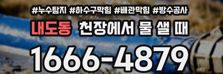 내도동 천장에서 물 샐 때