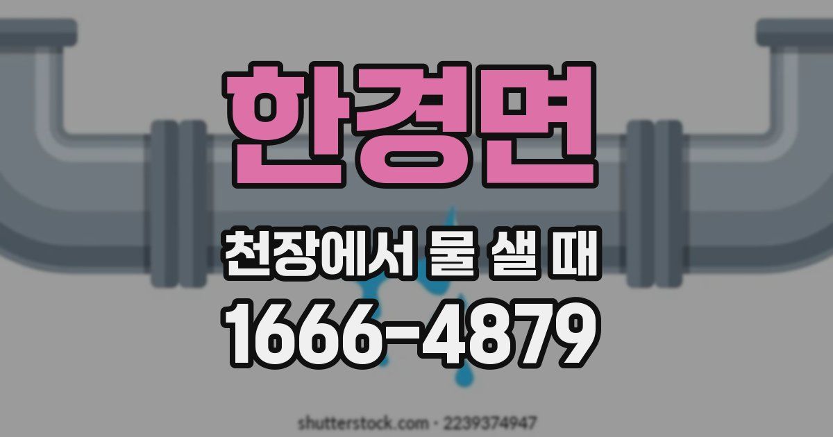 한경면 천장에서 물 샐 때