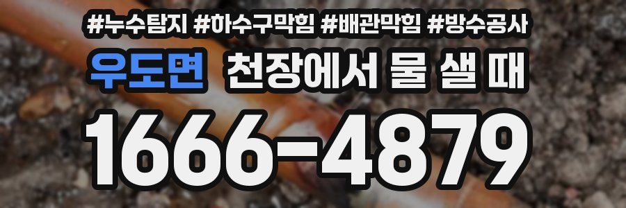 우도면 천장에서 물 샐 때