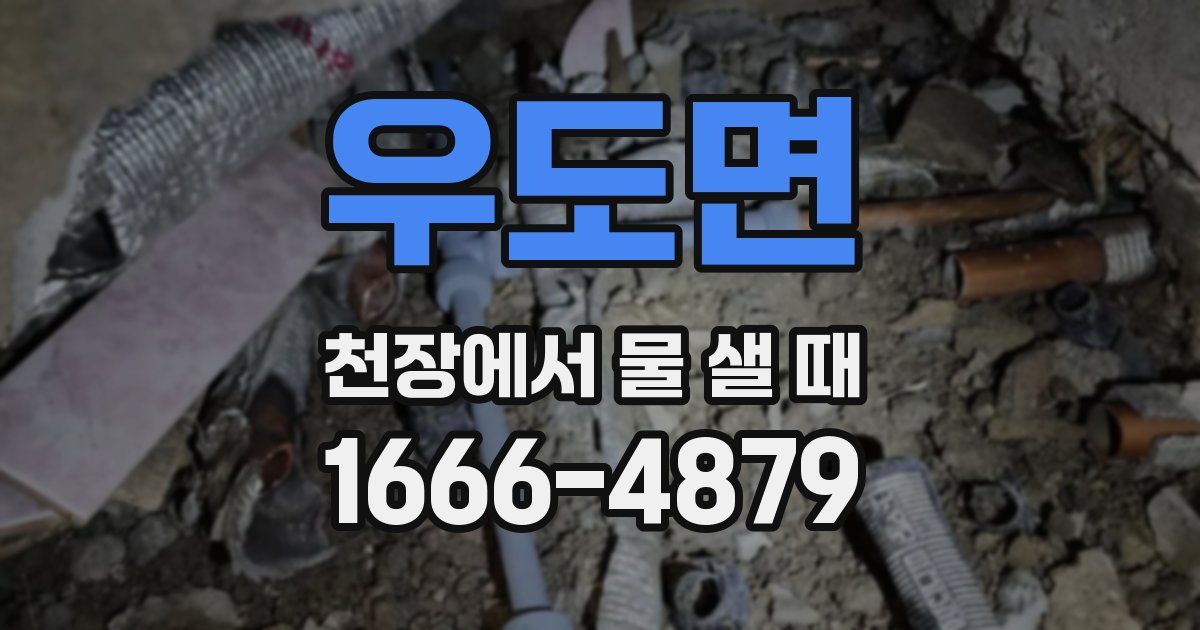 우도면 천장에서 물 샐 때