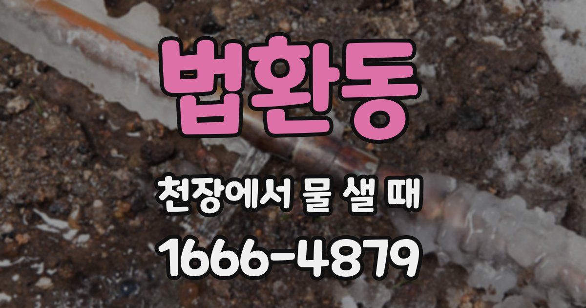 법환동 천장에서 물 샐 때