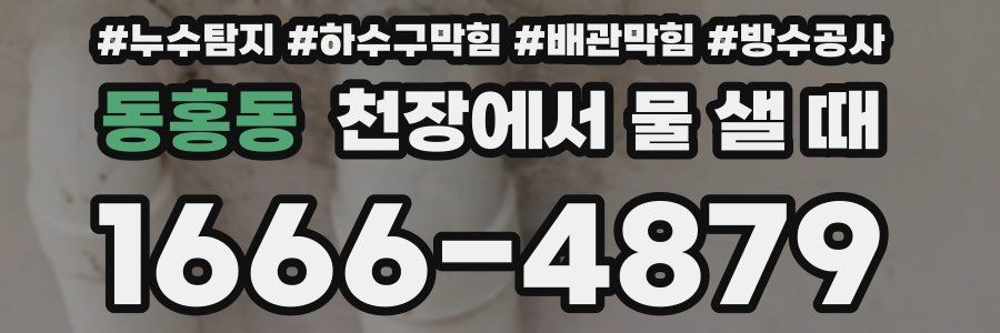 동홍동 천장에서 물 샐 때