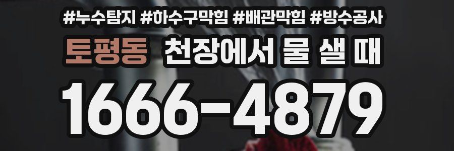 토평동 천장에서 물 샐 때