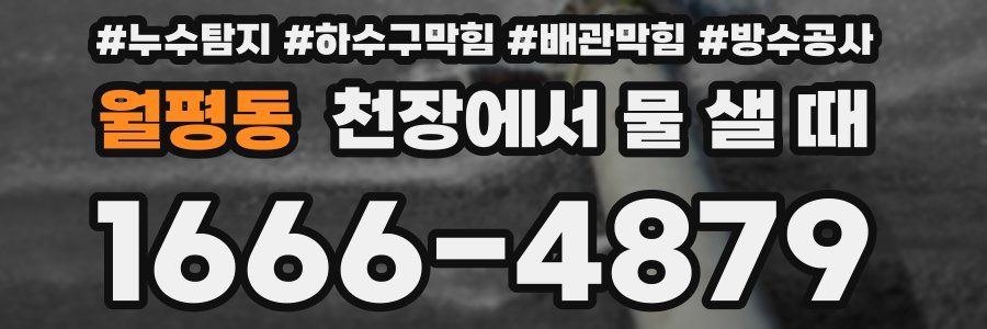월평동 천장에서 물 샐 때