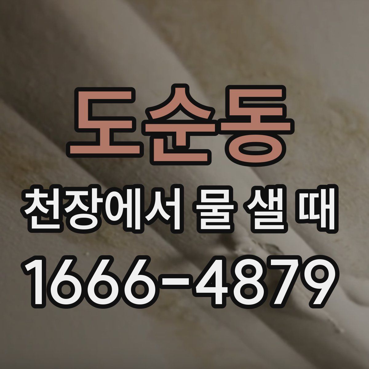 도순동 천장에서 물 샐 때