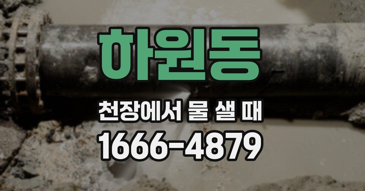 하원동 천장에서 물 샐 때