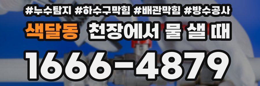 색달동 천장에서 물 샐 때