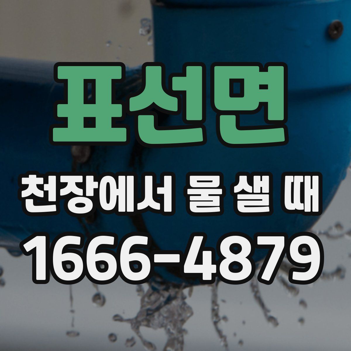 표선면 천장에서 물 샐 때
