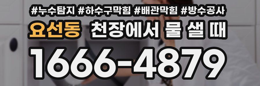 요선동 천장에서 물 샐 때