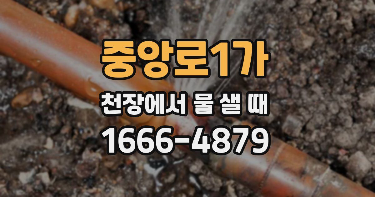 중앙로1가 천장에서 물 샐 때