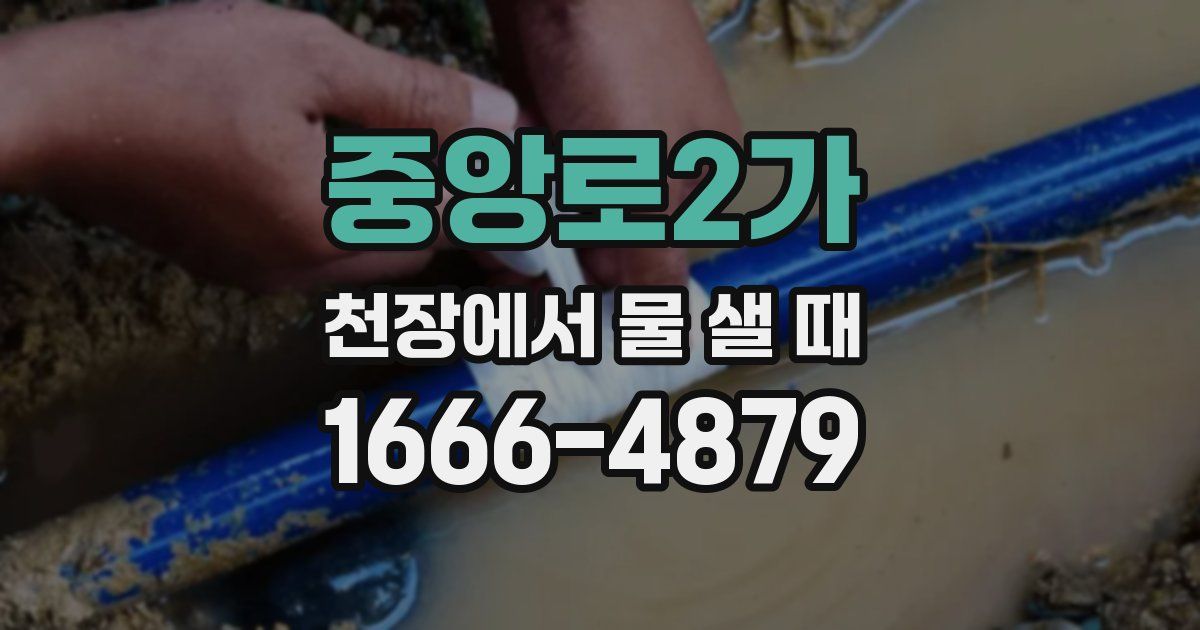 중앙로2가 천장에서 물 샐 때