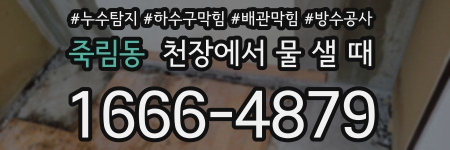 죽림동 천장에서 물 샐 때