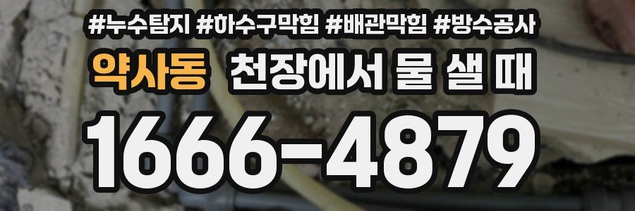 약사동 천장에서 물 샐 때