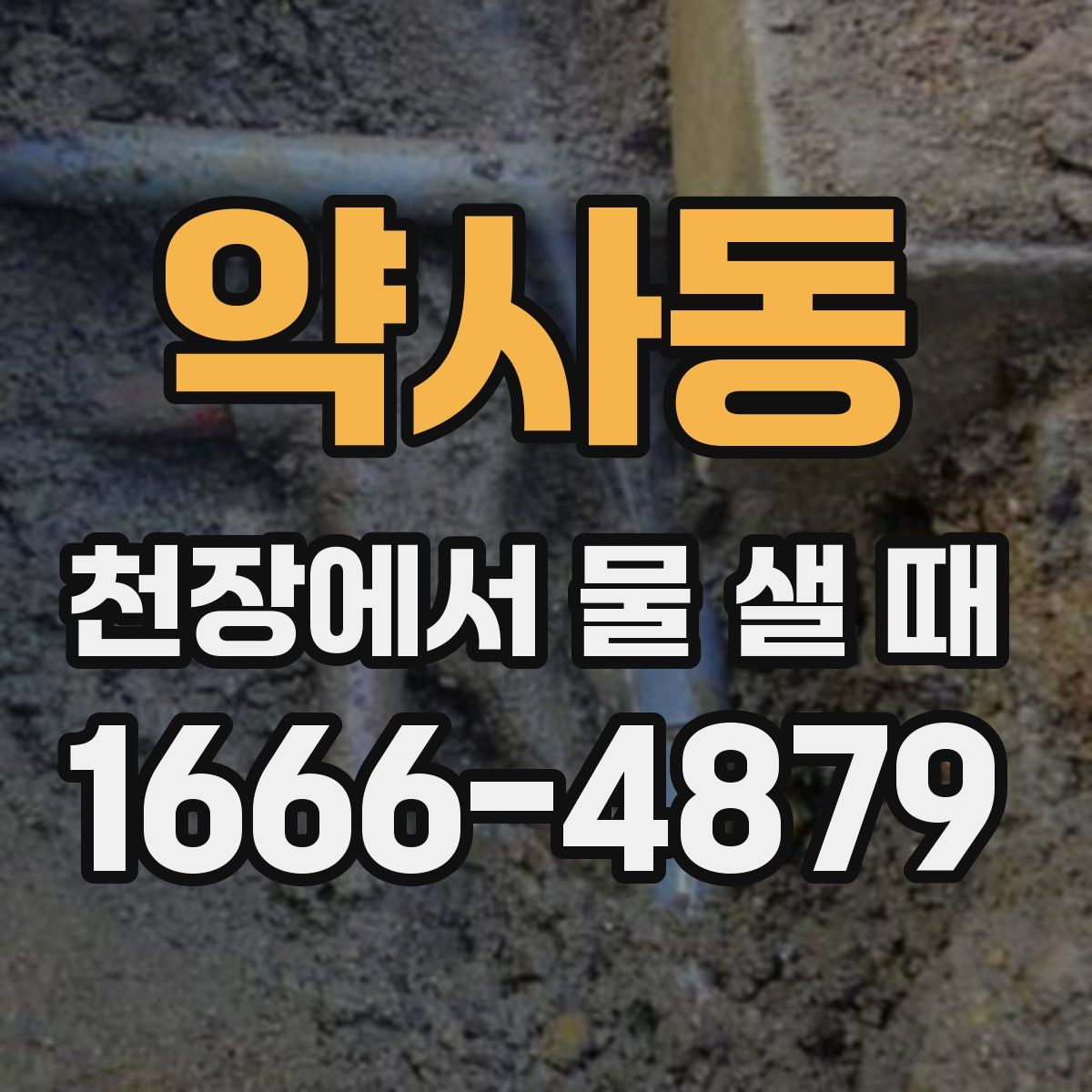 약사동 천장에서 물 샐 때