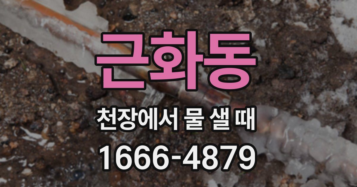 근화동 천장에서 물 샐 때