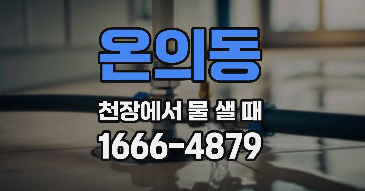 온의동 천장에서 물 샐 때