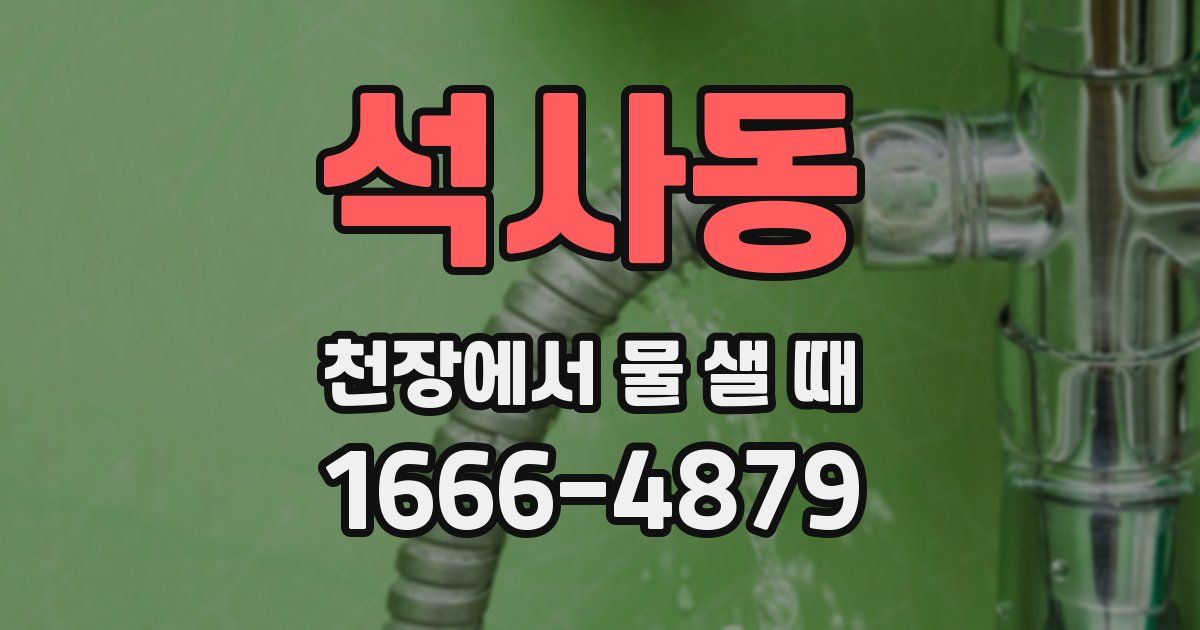 석사동 천장에서 물 샐 때