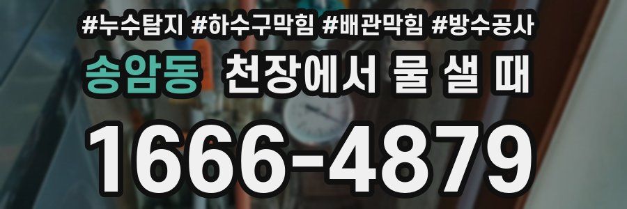 송암동 천장에서 물 샐 때