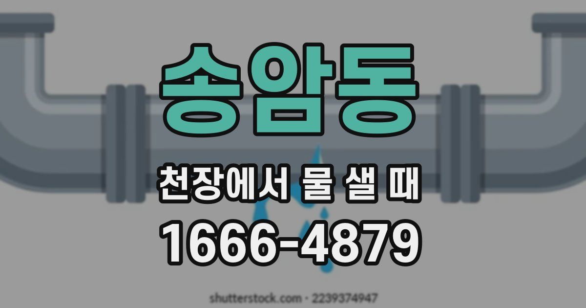 송암동 천장에서 물 샐 때