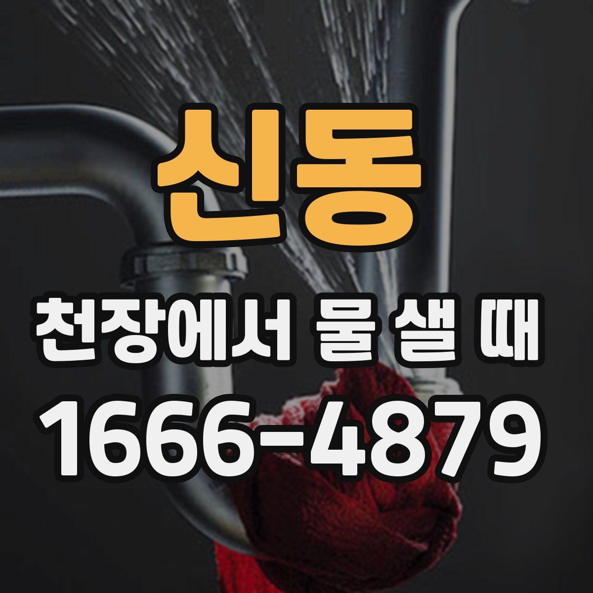 신동 천장에서 물 샐 때