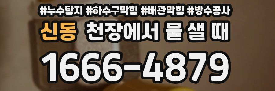 신동 천장에서 물 샐 때