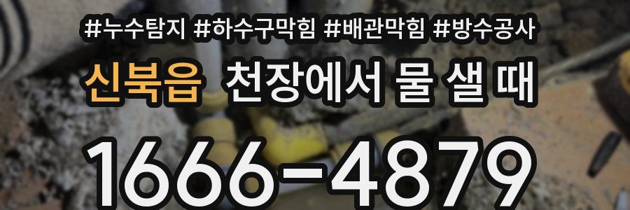 신북읍 천장에서 물 샐 때