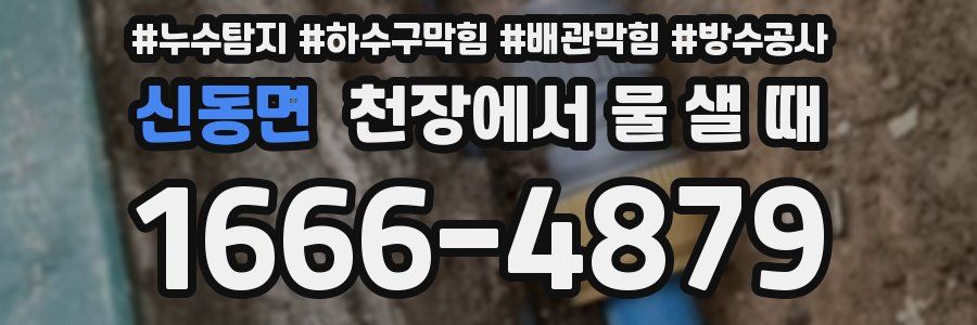 신동면 천장에서 물 샐 때
