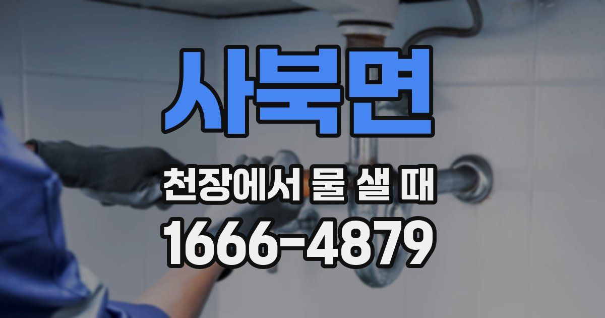 사북면 천장에서 물 샐 때