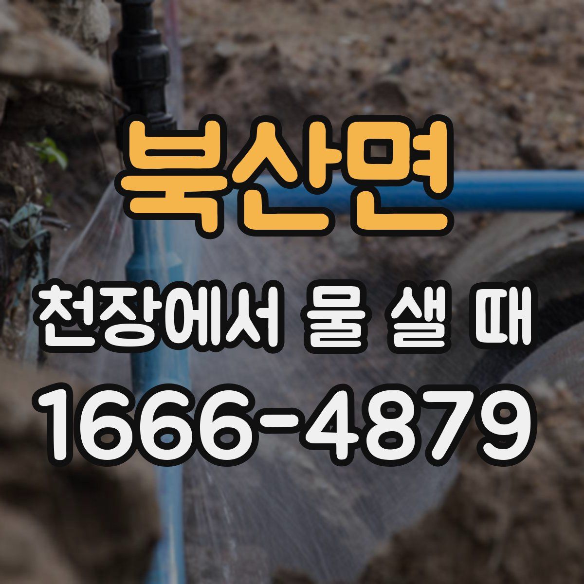 북산면 천장에서 물 샐 때