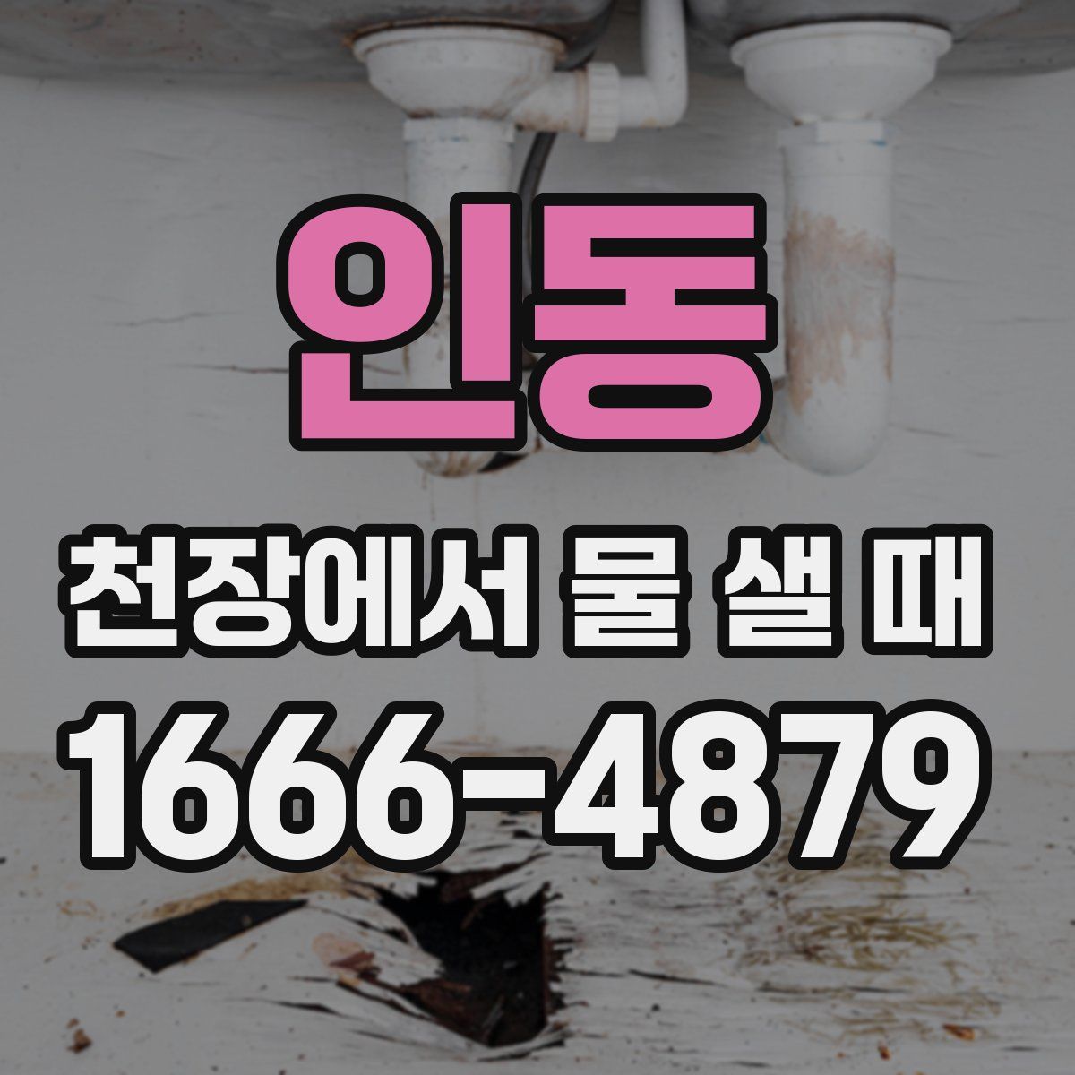인동 천장에서 물 샐 때
