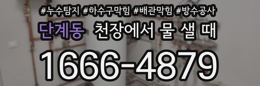 단계동 천장에서 물 샐 때