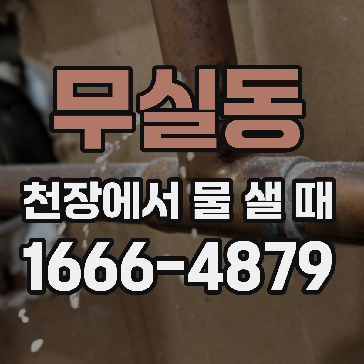 무실동 천장에서 물 샐 때