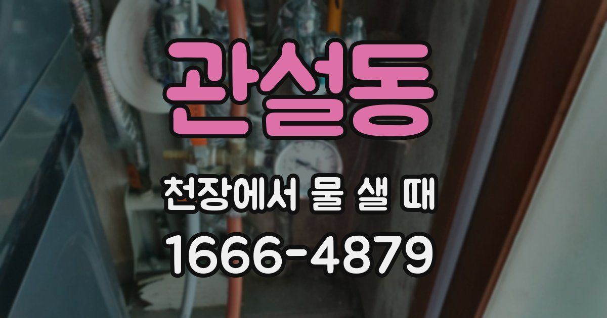 관설동 천장에서 물 샐 때