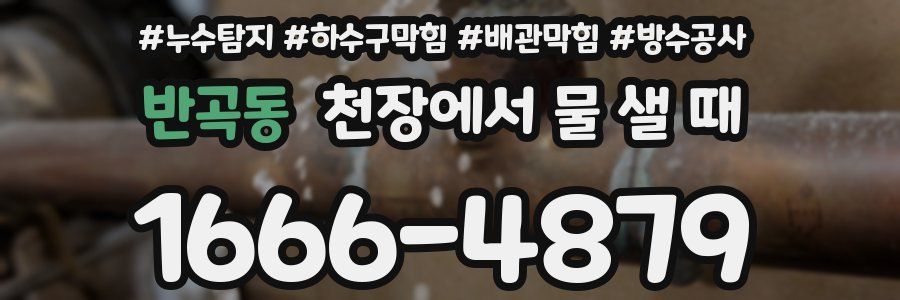 반곡동 천장에서 물 샐 때
