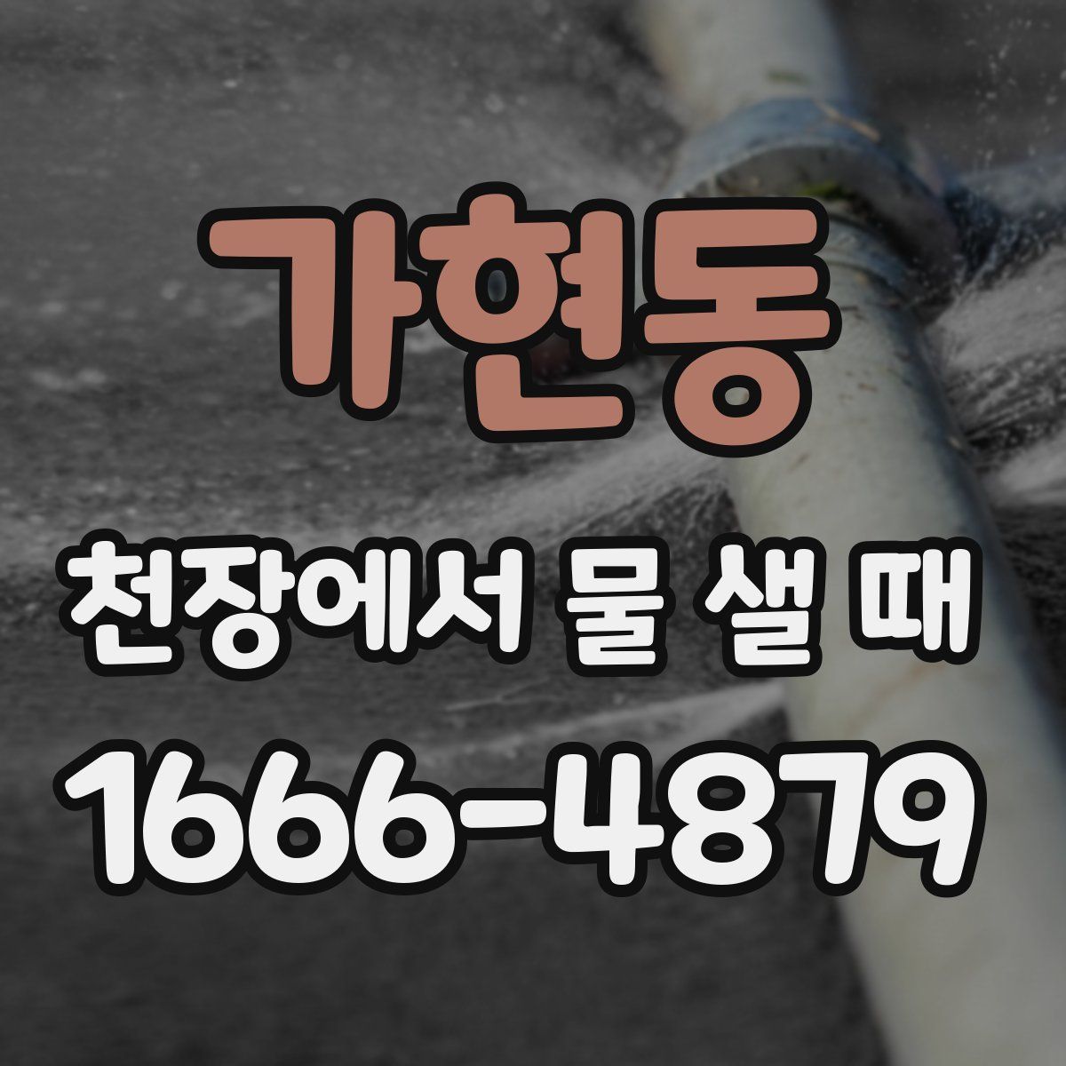가현동 천장에서 물 샐 때