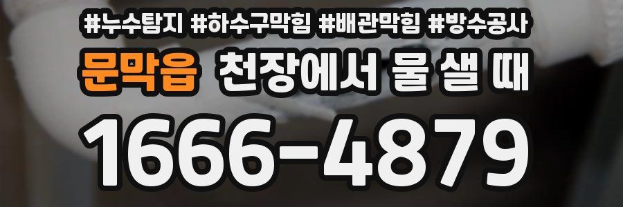 문막읍 천장에서 물 샐 때